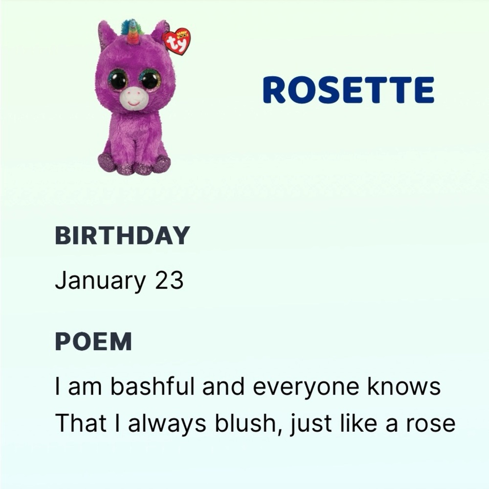 TY ROSETTE UNICORN - Picture 9 of 12